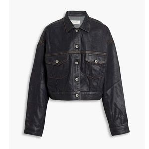 Rag and Bone cropped coated denim jacket